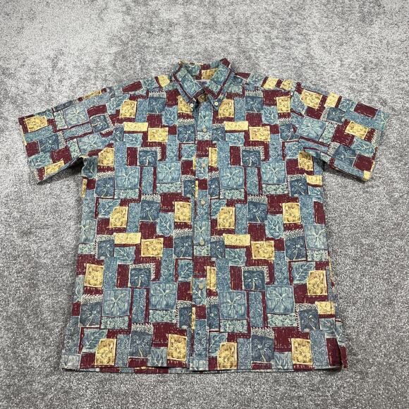 Reyn Spooner Button Down Shirt Medium Hawaiian Aloha Tropical Vacation Picture - Picture 2 of 9